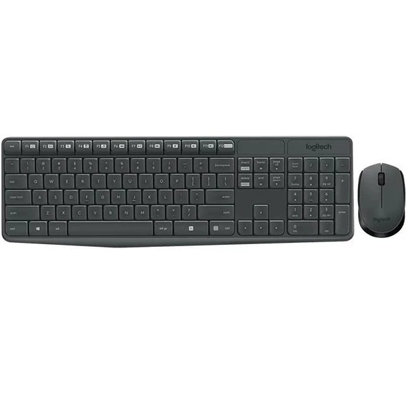 ONTECH - Logıtech Mk235 Q Tr Kablosuz Klavye Mouse Set Gri 920-007925