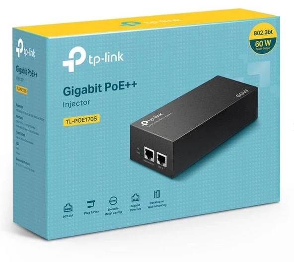 ONTECH - Tp-lınk Omada Tl-poe170s 48volt 60watt Gıgabıt Port Poe Adaptör