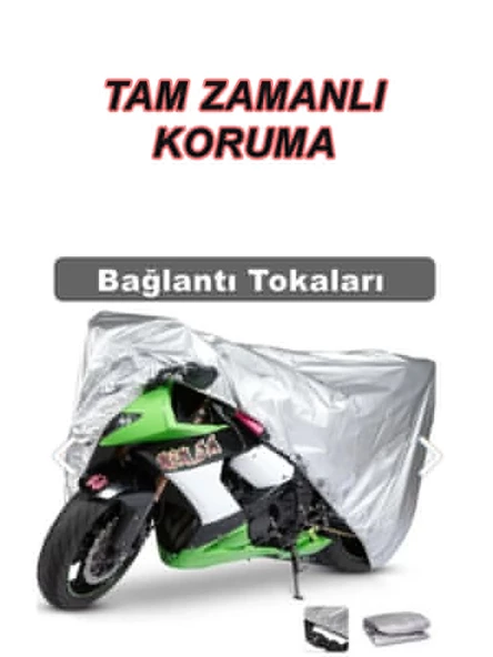 Bmw R 1200 Gs Hp2 Uyumlu Arka Çanta Miflonlu Premium 4 Mevsim Koruyan Motosiklet Brandası Gri