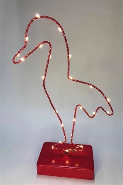 MAGICLEDCORNER Peri Ledli Metal Flamingo Masa Üstü Dekor - Resim 2