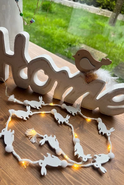 MAGICLEDCORNER Tavşan Led Işık Paskalya Süsleme - Resim 3