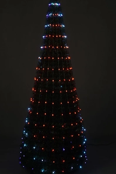 MAGICLEDCORNER Smart Rgb Gökkuşağı Saçak Led Işık Çamağacı Süslemesi 210cm - Resim 2