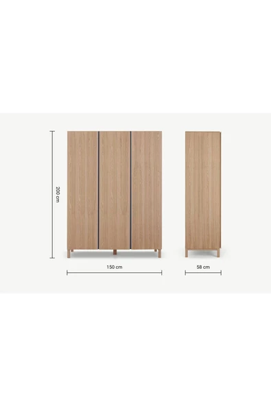 ReMa-design Ahşap Makaron Gardırop - Resim 6