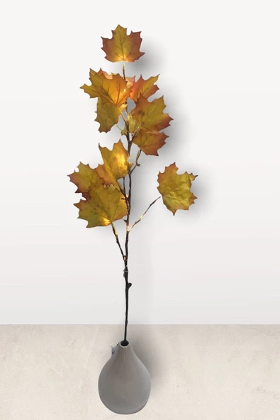 MAGICLEDCORNER Led Işıklı Akçaağaç Yapraklı Sonbahar Dalı - Resim 3