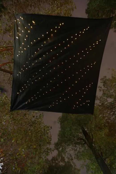 MAGICLEDCORNER Solar Led Işıklı Gölgelik Branda
