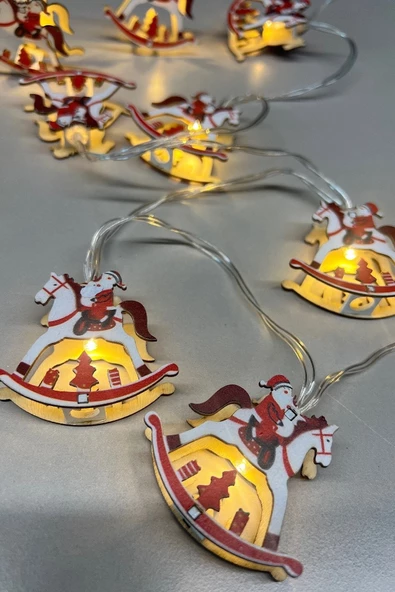 MAGICLEDCORNER Kızaklı At Yılbaşı Led Işık - Resim 3