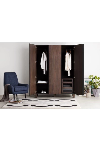 ReMa-design Ahşap KoyuMakaron Gardırop - Resim 2