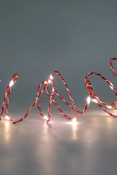 MAGICLEDCORNER Kırmızı Zincirli Peri Led Işık ürün görseli 1