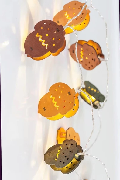 MAGICLEDCORNER Meşe Palamutu Led Işık (ahşap) - Resim 2