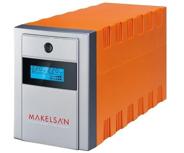 Makelsan Lion 1200 Va Lcd /Usb (2X12V 7Ah Akü) Line Interactive 5/10 Dk Ups