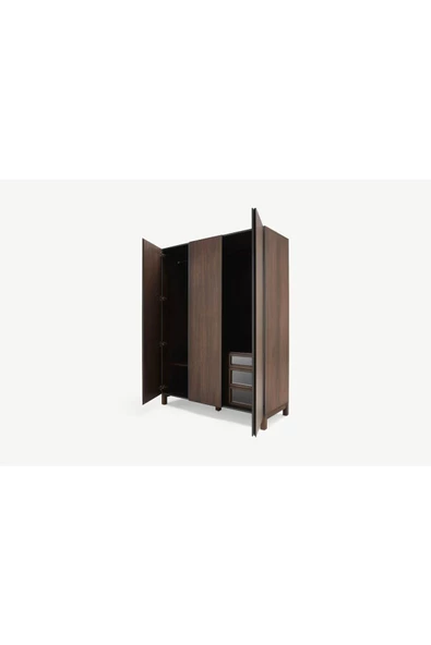 ReMa-design Ahşap KoyuMakaron Gardırop - Resim 4