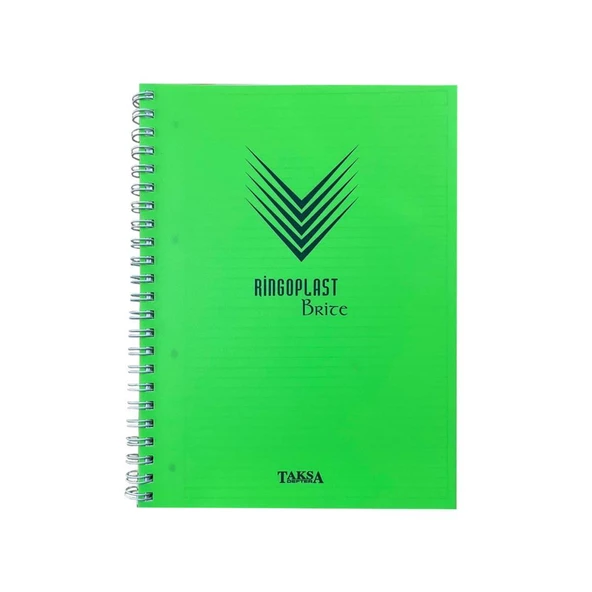 Özgün 220x297 mm Neon Ringo Brite Plastik Kapak Defter 160 Yaprak Çizgili Krt-103653-103424