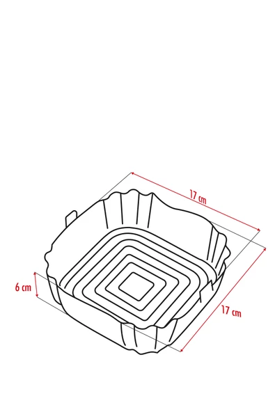 Bütün Airfryer'lere Uyumlu Vizon Silikon Pişirme Kabı - Resim 3