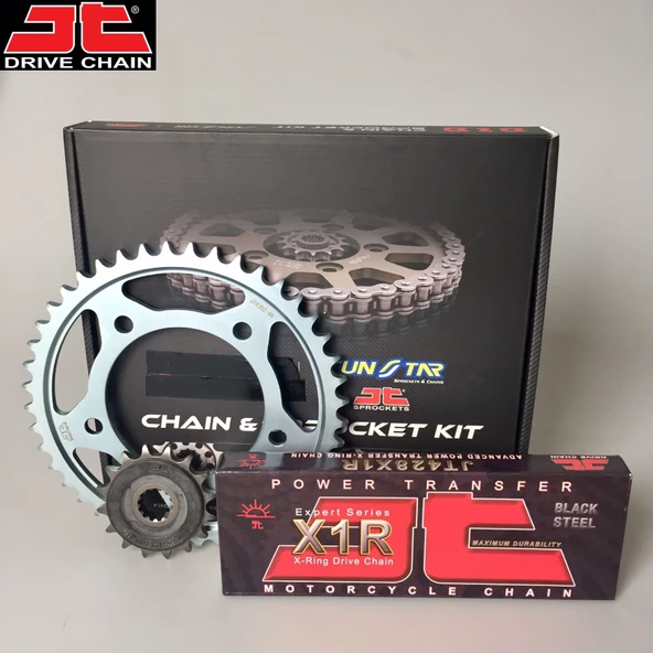 ZİNCİR DİŞLİ SETİ KTM SX (85 cc)  (2004-2017) / KTM / SX / 85cc / ZİNCİR: JT-428X1R (ÇELİK)-124 / ÖN-ARKA DİŞLİ: JT (14T-46T) / 2004-2005-2006-2007-2008-2009-2010-2011-2012-2013-2014-2015-2016-2017