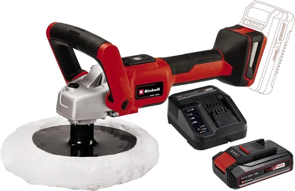 Einhell CE-CP 18/180 Li Kömürsüz Akülü Polisaj ve Zımpara Makinesi 18V 2.5AH