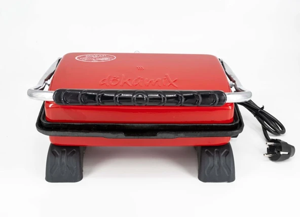 Dökümix Demir Döküm Kırmızı 1800 Watt 4-6 Dilim Ev-Sanayi-Büfe Tipi Tost Makinası ve Izgara