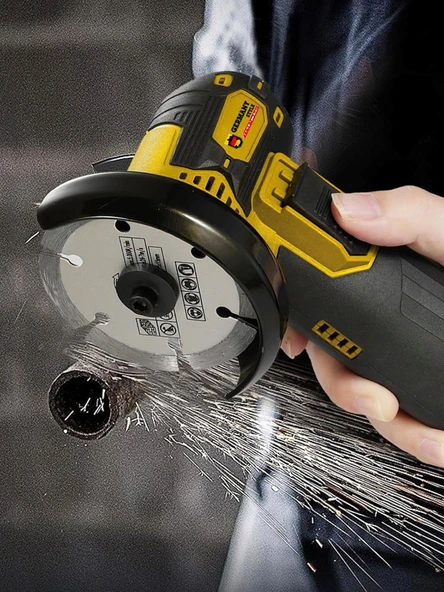 Germany Style Alman-MS365 Çift Akülü Açılı Şarjlı Avuç Taşlama Demir Kesme 75mm - 2