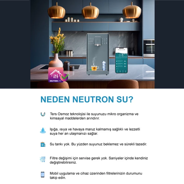Neutron NTL-SU20C6WB Sıcak/soğuk Tezgah Üstü Akıllı Su Arıtma Cihazı - 7