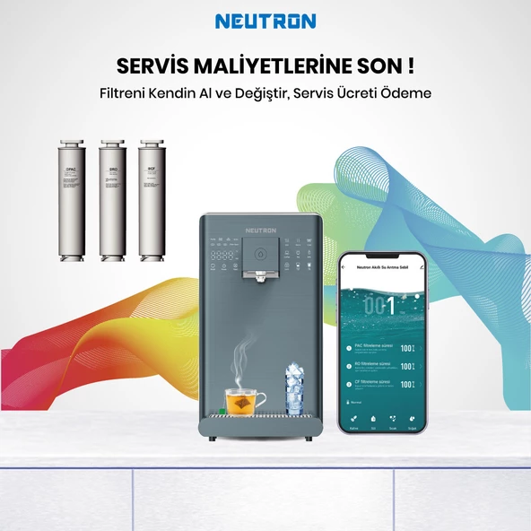 Neutron NTL-SU20C6WB Sıcak/soğuk Tezgah Üstü Akıllı Su Arıtma Cihazı - 3