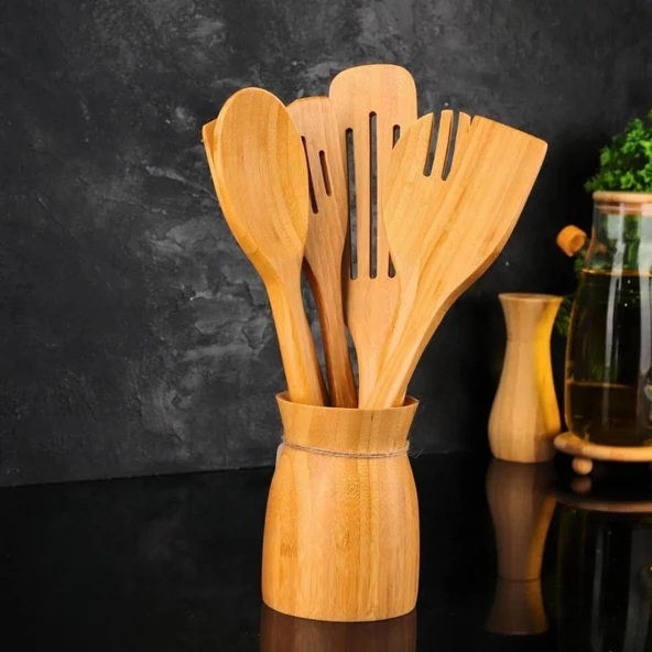Mien Dayanıklı Bambu Kaşıklık 7B97 - 4