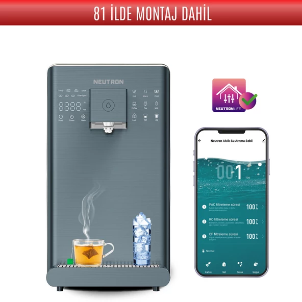 Neutron NTL-SU20C6WB Sıcak/soğuk Tezgah Üstü Akıllı Su Arıtma Cihazı