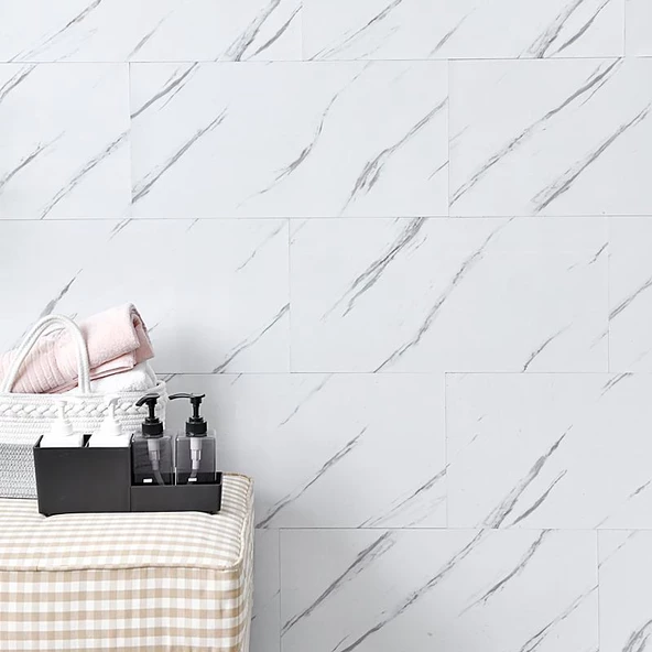 Renkli Duvarlar Bs1751 Shiny 30x60cm Kendinden Yapışkanlı Seramik Desen Duvar Paneli Banyo Wc Salon Ofis Karavan - 3