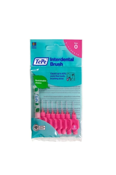 TePe Interdental Brush Arayüz Fırçası Pembe 0.4 Mm 8 Li