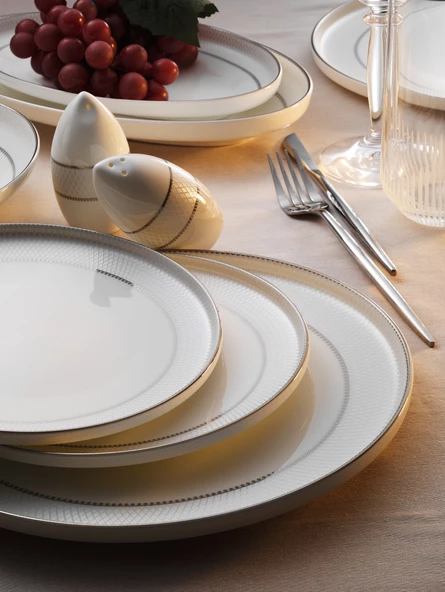 Aryıldız 60 Parça Hn Vanessa Platin Porselen Yemek Takımı Ar252963 - 2