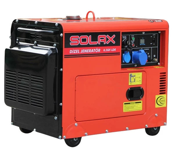 Solax 8.5GF-LDE Marşlı Kabinli Monofaze Dizel Jenerator