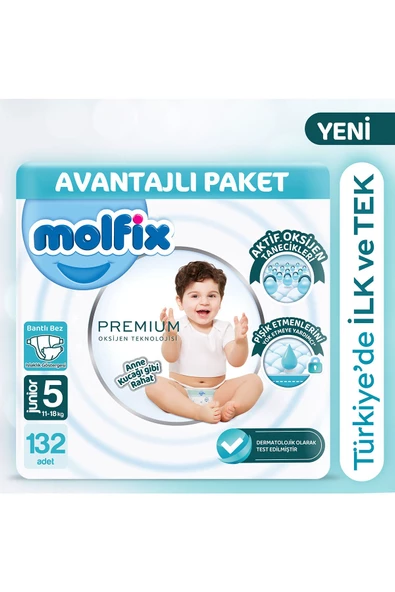 Molifix Premium Avantajlı Paket 5 Beden 132 Adet