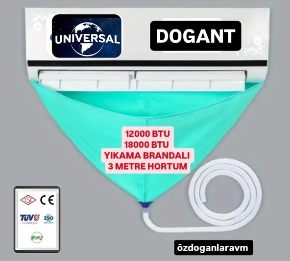 XXL Klima Temizleme Brandası 3 Metre Hortumu 12000 ve 18000 Btu Klimalar