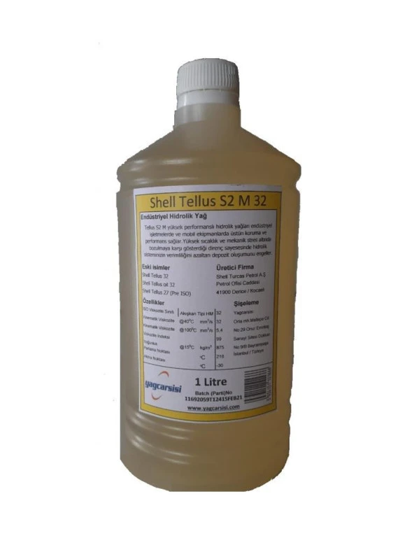 AÇIK-SHELL TELLUS S2 M 32 HİDROLİK YAĞ - 1 LİTRE ürün görseli