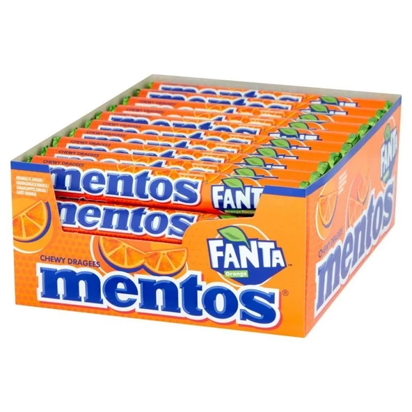 Mentos Fanta Aromalı Çiğnenen Draje Şekerleme 20 Adet x 37,5 g