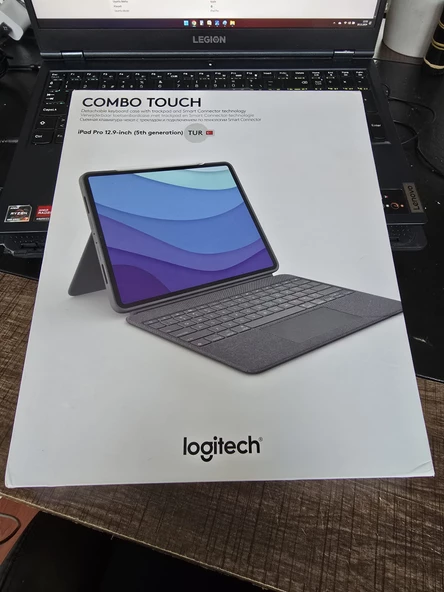 (OUTLET) LOGITECH COMBO TOUCH DOKUNMATİK PANELLİ KLAVYELİ KILIF GRİ IPAD PRO 12.9 INC 5. GEN.