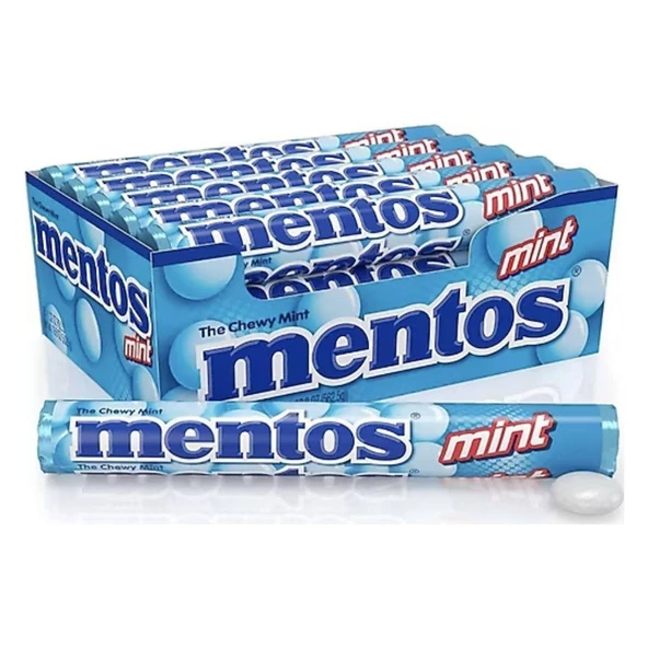 Mentos Nane Aromalı Çiğnenen Draje Şekerleme 20 Adet x 37,5 g - Mint