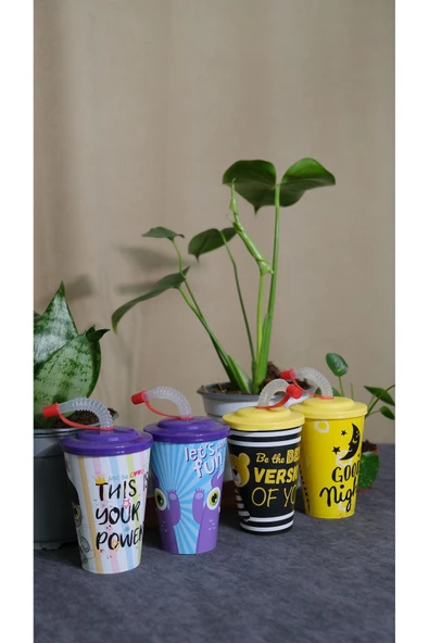 Cute Pipetli Bardak 400 ml Anti Bakteriyel - 2