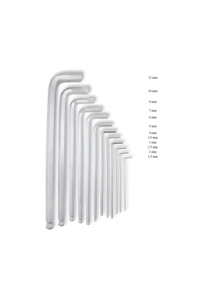 1,5 - 12 Mm Uzun Topbaşlı Allen Takımı 12 Parça Lt12/900 - 2