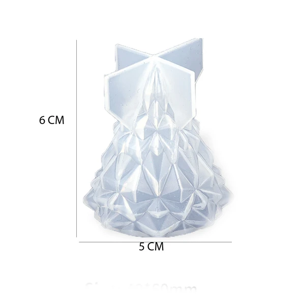 Epoksi Silikon Kalıp Yılbaşı Ağacı Kristal Kalıp 6 CM  X 5 CM - 2