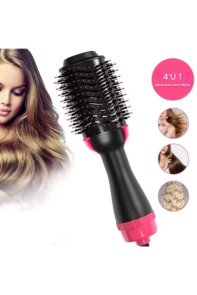 QASUL Elektrikli Saç Düzleştirici Fırça Fön Kurutma Makinesi Kıvırıcı Tarak Şekillendirici Sıcak Hava - 4