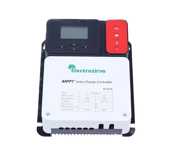 Electrozirve MA2440N15 40A Mppt Charge Controller 12/24V - 2