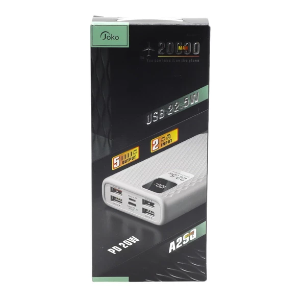 POWERBANK A29Q 22,5W 20.000 mAh SİYAH - 5
