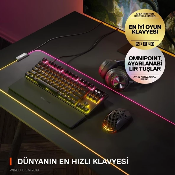 SteelSeries Apex Pro TKL RGB İngilizce Kablolu Mekanik Oyuncu Klavyesi - Outlet - 3