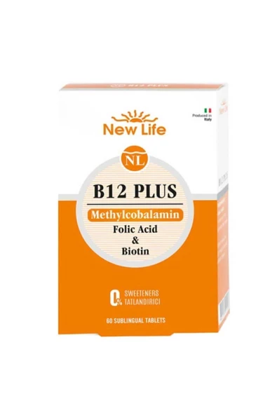 New Life B12 Plus 60 Dilaltı Tablet - Vişne