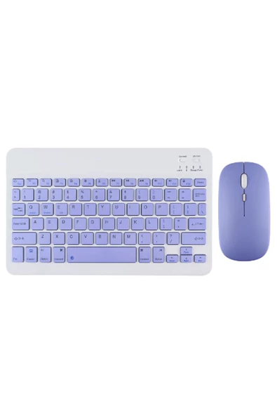 Fuchsia Sunny Renkli İnce Zarif Bluetooth Bağlantılı Çok Amaçlı Klavye Mouse Set