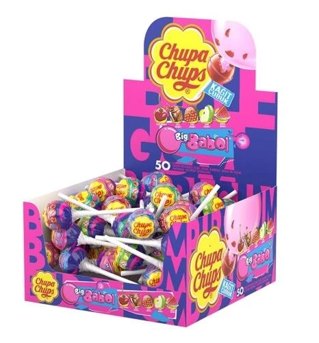 Big Babol Chupa Chups Sakız Dolgulu Karışık Lolipop Şekerleme 50 Adet x 12 g