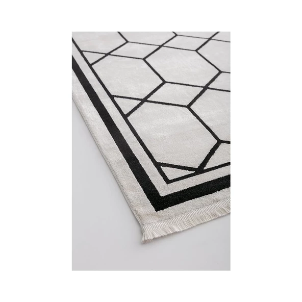 BAHARİYE HALI DEEP KOLEKSİYONU 6084 BEJ SİYAH 15X230 ÖLÇÜ - 4
