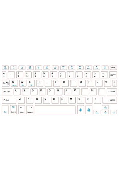 Fuchsia Sunny Renkli İnce Zarif Bluetooth Bağlantılı Çok Amaçlı Klavye Mouse Set - Resim 11