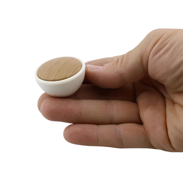 Polimer Düğme Kulp Dışbükey Aytaşı Ceviz Dolap Mobilya Mutfak Dolabı Çekmece Kulpu Kulbu - Resim 2