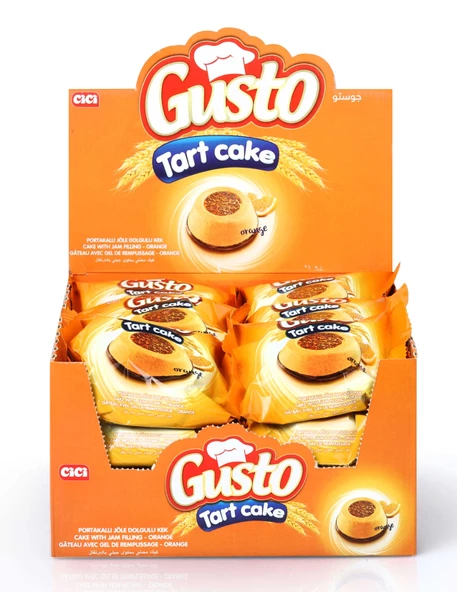 Gusto Tart Kek Portakal Jöleli 45 Gr. 24 Adet (1 Kutu) - Resim 6