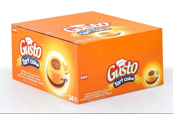 Gusto Tart Kek Portakal Jöleli 45 Gr. 24 Adet (1 Kutu) - Resim 4